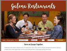 Tablet Screenshot of galenarestaurants.com